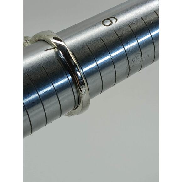 Vintage Ring Size 7 Silver Tone White Gold GP Pink CZ Diamond Cocktail - Picture 9 of 10